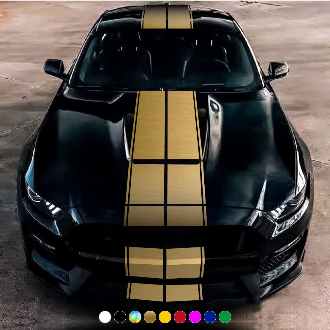 6-pack Parallel Line Car Universal Model Roof Decal Decoration Engine Hood Modification Sticker