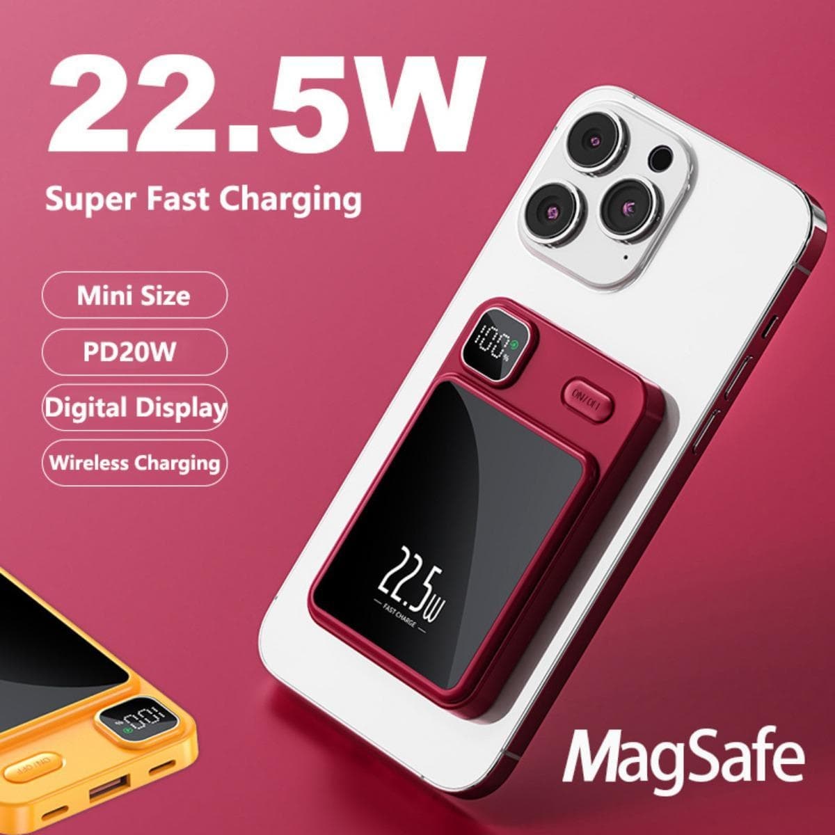 22.5W 10000/20000mAh Power Bank Magnetic Super Fast Charging Qi PD20W Wireless Charger Powerbank For IPhone 14 Samsung Huawei Xiaomi