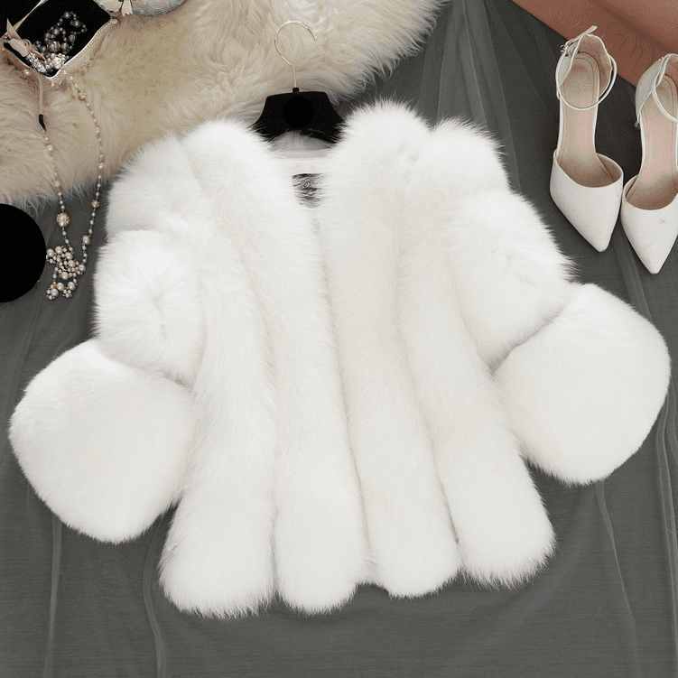 Women's Clothing Fur Women's Coat Fox Hair Short Patchwork Seven-Quarter Sleeve Fur
