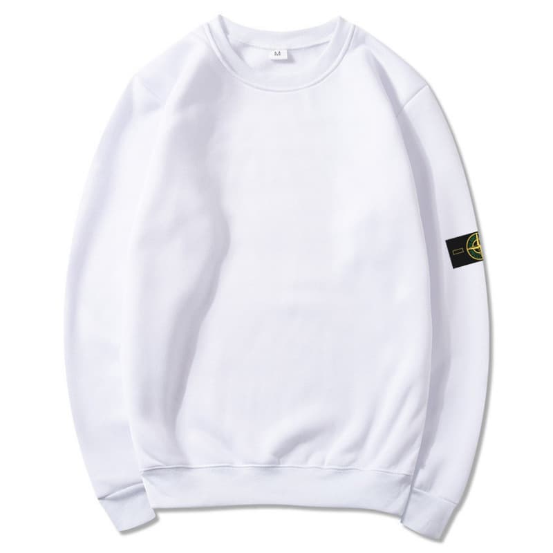 Sweat-shirt à capuche pour homme, couleur unie, col rond, basique, automne et hiver
