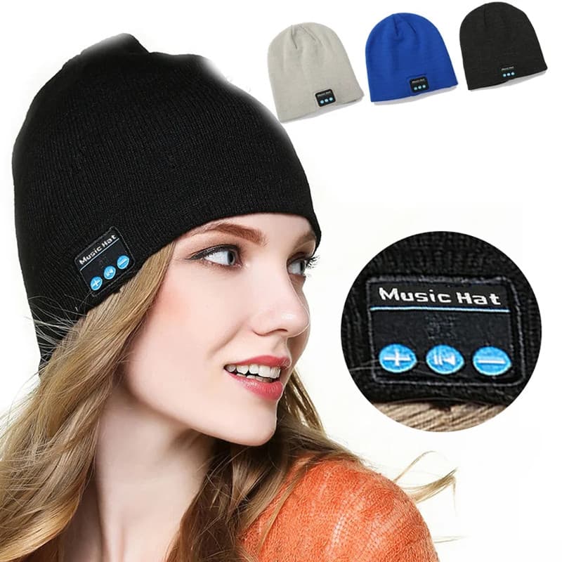Bluetooth Beanie Earphone Music Hat Winter Wireless Headphone Cap Headset With Mic Sport For IPhone Xiaomi Samsung Phone
