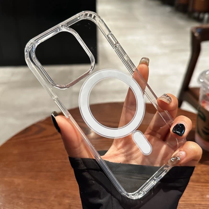 Original Transparent For Mag Safe Wireless Charge Magnetic Case For IPhone 17 Air 16 15 14 13 12 11 Pro Max 7 8 Plus