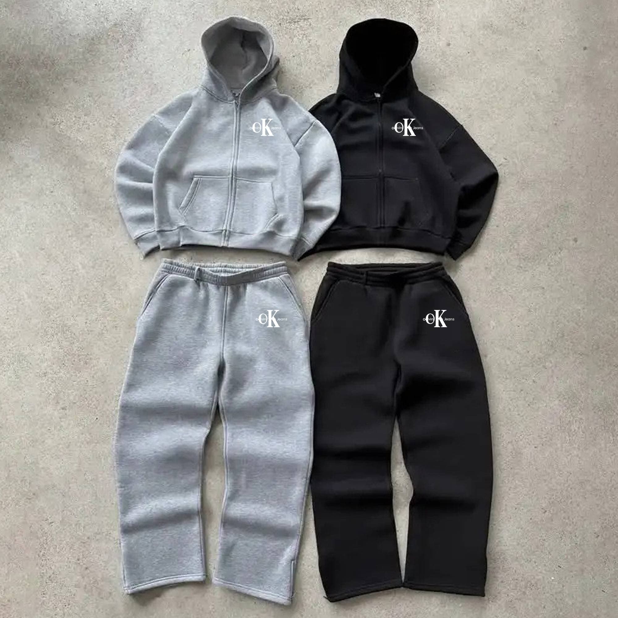 Men's Clothing Retro Y2k Street Trend Hip Hop Casual Elastic Waist Zipper Loose Solid Color Sports Casual Pants