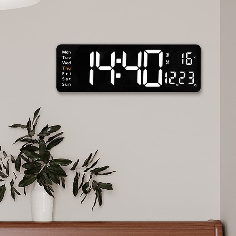 Wall Clocks 16 Inch Large Screen Function Display Digital Simple Living Room Wall Clock