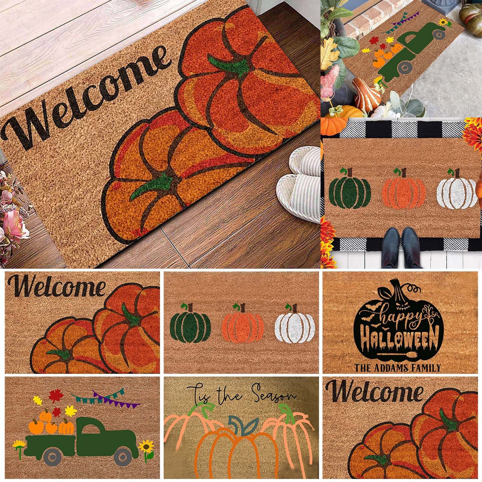American holiday series Thanksgiving pumpkin floor mat Halloween decoration door mat household stain-resistant floor mat wholesale