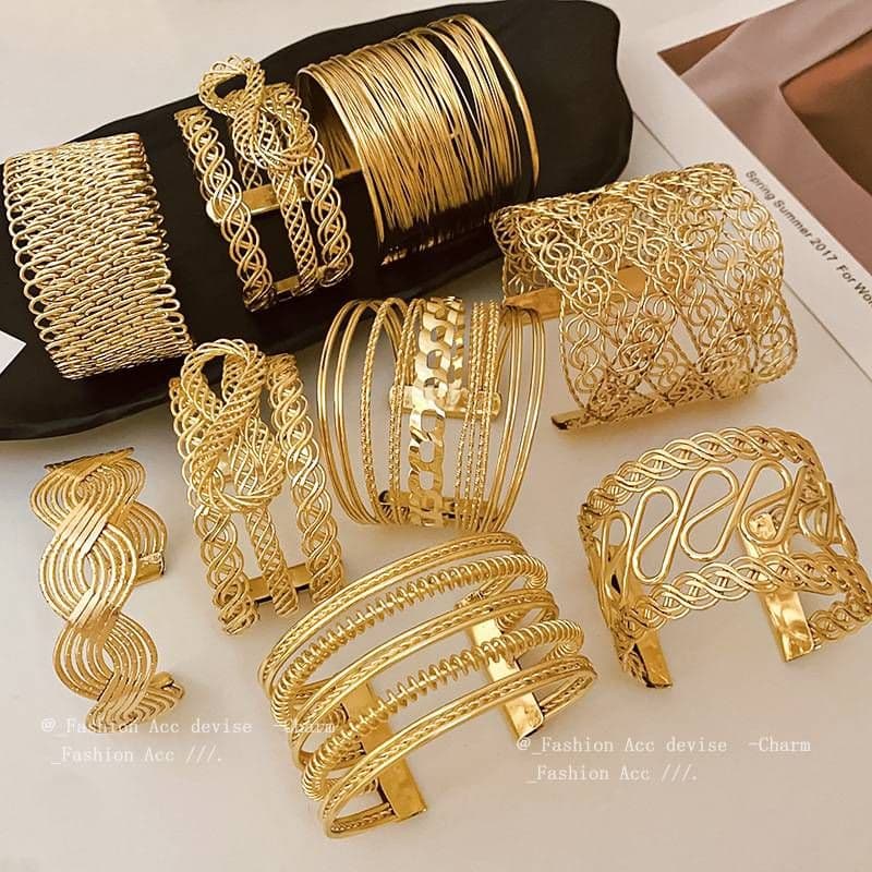 Simple Cold Wind Metal Open Niche Exaggerated High Sense Bracelet Personality Hand Accessories