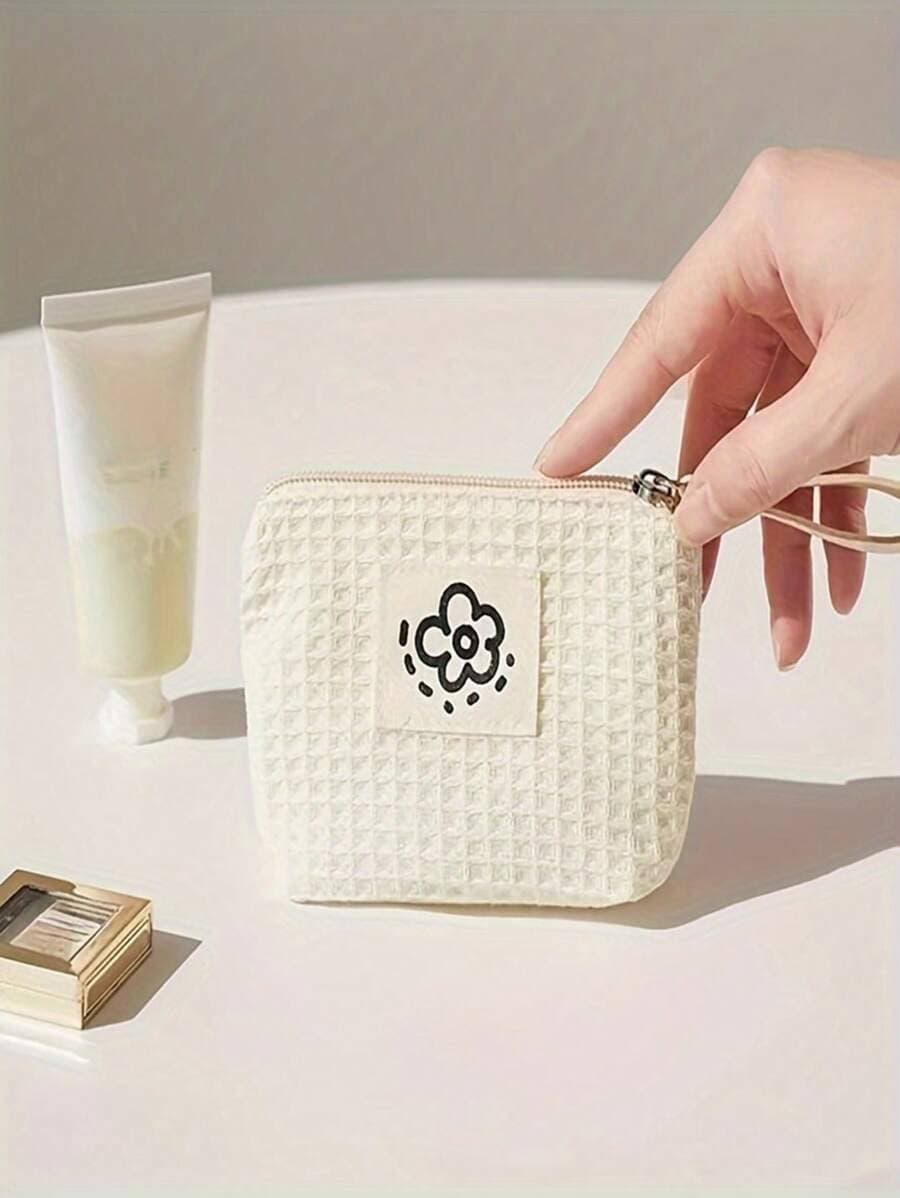 1Pc Mini Cute Cartoon Coin Purse, Portable LipstickCosmetic Bag, Earphone & Cable Organizer,For Holiday Beach, Bathroom Collection, Bedroom Collection