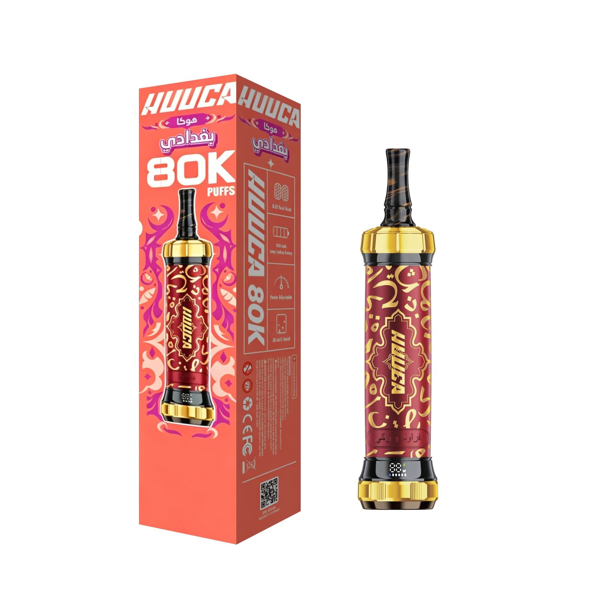 HUUCA 80K 80 000 bouffées 3 mg DTL Vape jetable 30 ml 1500 mAh