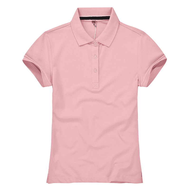 Women's Clothing Pink polo shirt pure cotton women 2024 spring and summer new print commuter basic style casual slim trendy top