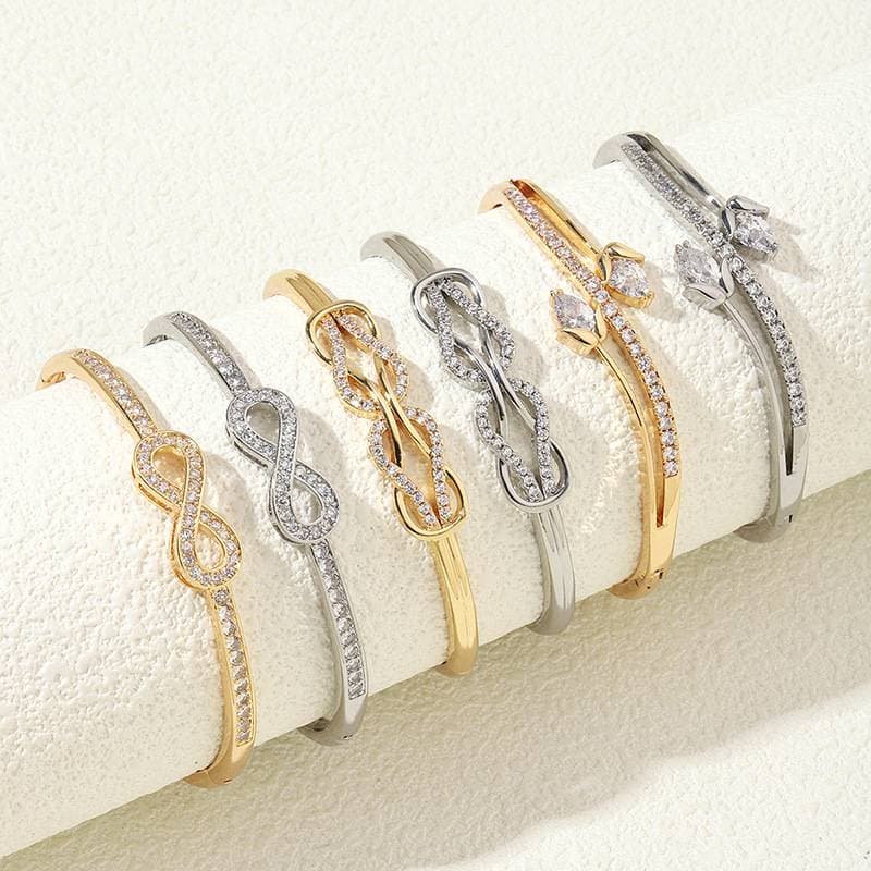 Light Luxury 8-character Kink Bracelet・Geometric Chain Diamond Bracelet・Flower Diamond Chain・Multi-series Design・Multi-style Options
