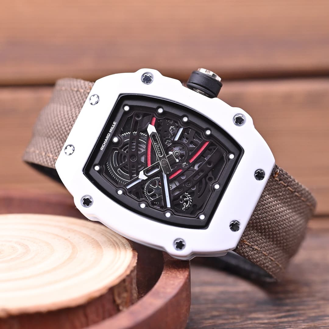 Montres-bracelets ultra-minces pour hommes Charles & Richard avec bracelets tissés : Montres décontractées