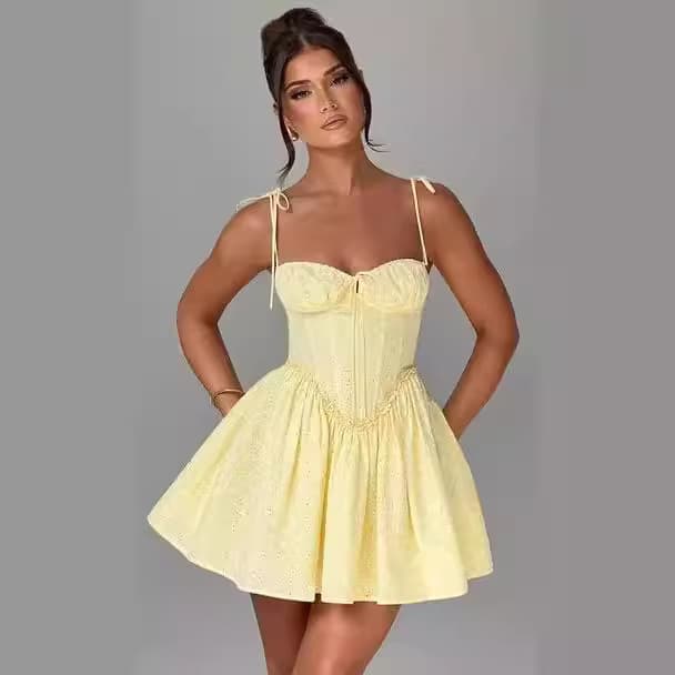 Women's Clothing ins new summer sexy slim dress hot girl backless strappy suspender skirt pure desire