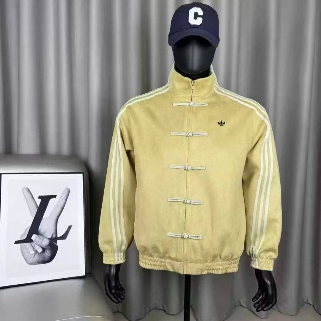 Veste de marque de mode chinoise rétro à trois barres, printemps-automne.