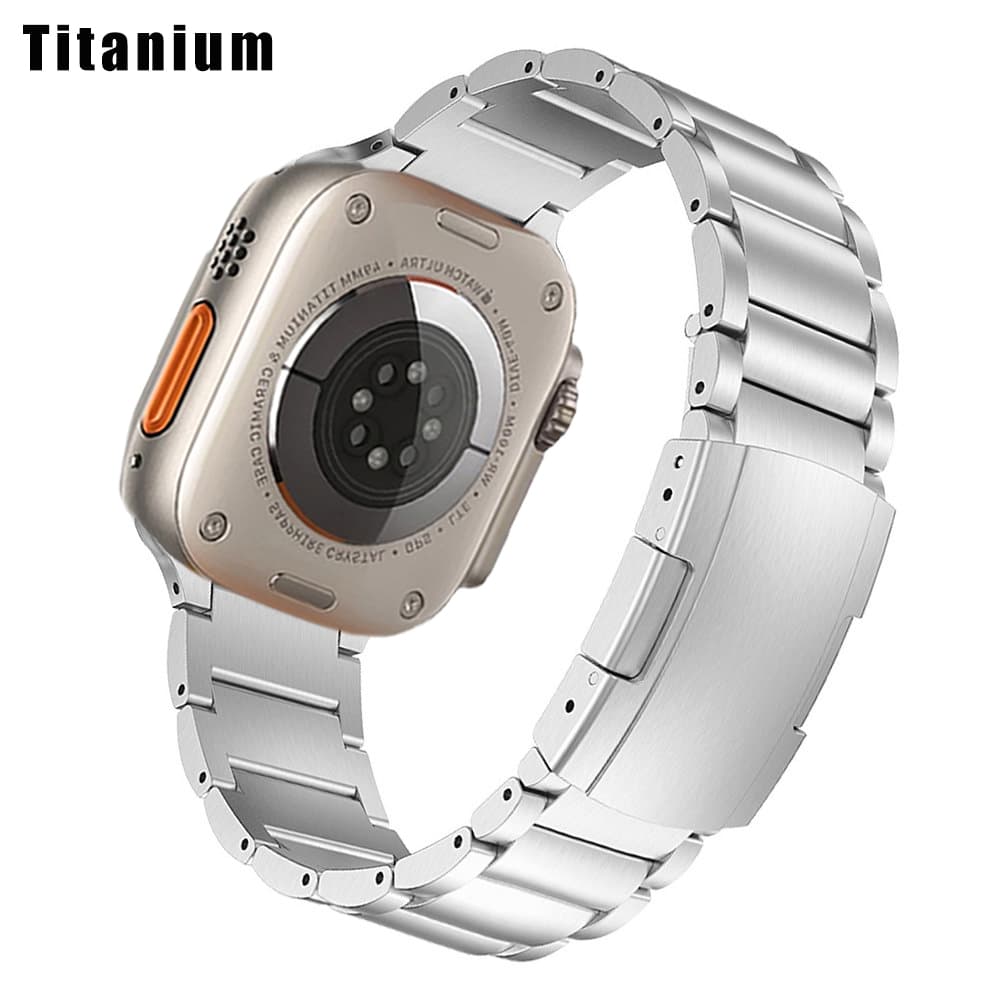Titanium Metal Strap for Apple Watch Ultra 49mm Band Luxury Steel Bracelet IWatch Series 8 7 6 5 4 3 SE 40 42 41mm 44 mm 38 45MM