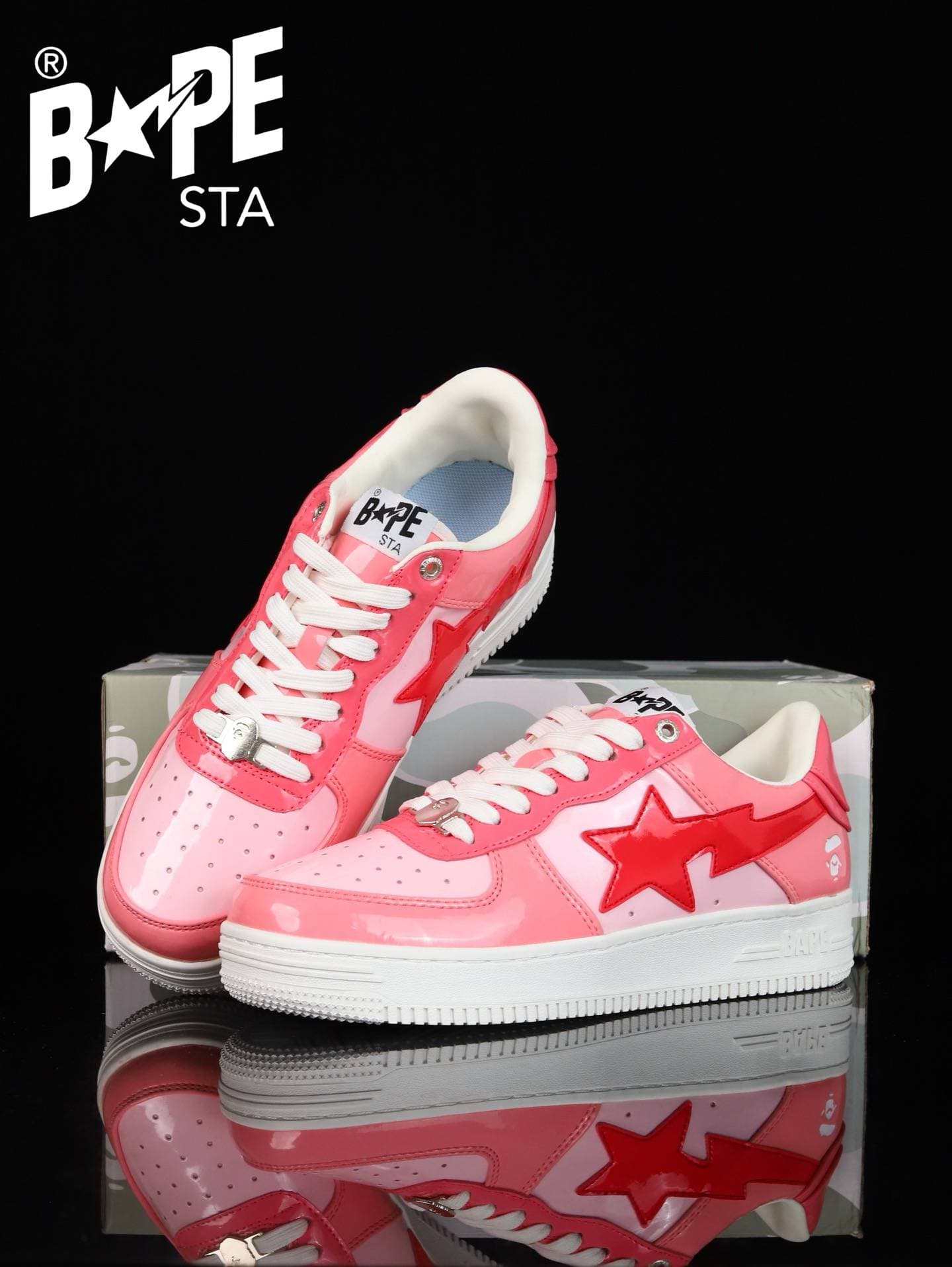Chaussures de planche classiques en cuir laqué A BATHING-APE, Air Force n°1, pour hommes et femmes, 22 couleurs disponibles