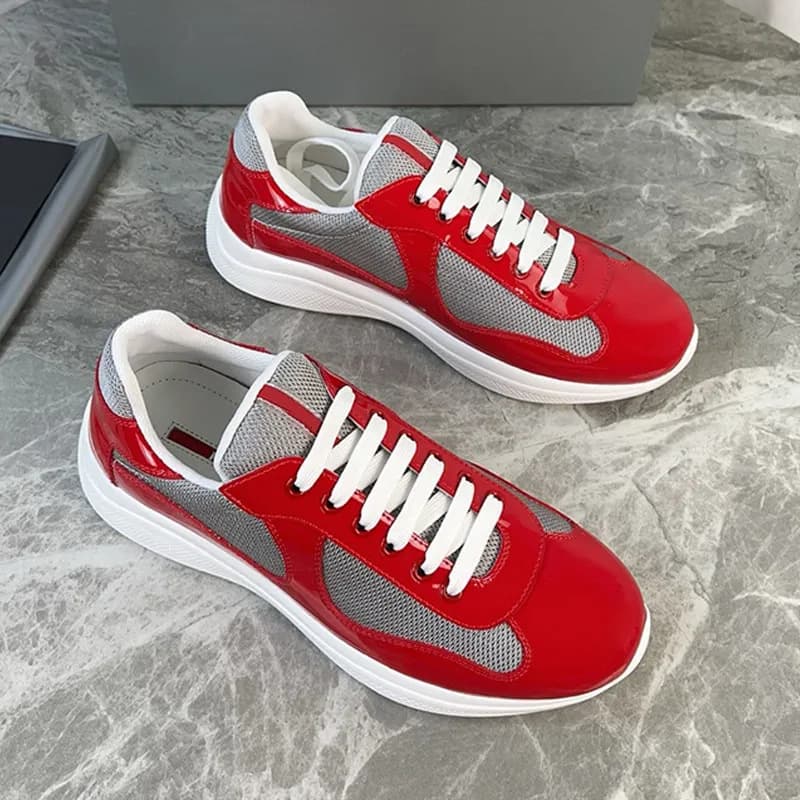 Chaussures de sport polyvalentes en cuir verni de haute qualité pour l'été 25, nouvelle collection Americas Cup P Home