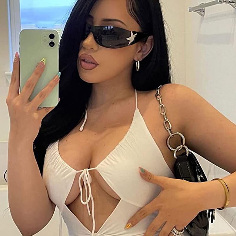 New Arrivals for Women Men trendy Shield Wrap Around Oversized Fashion Frameless Sunglasses