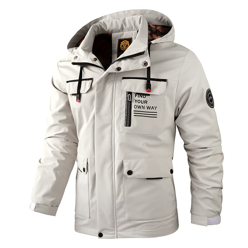 Men's Casual Windbreaker Jackets Hooded Jacket Man Waterproof Outdoor Soft Shell Coat Clothing