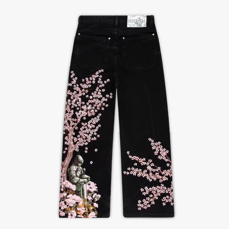 Spot Popular Hot Sale Heavy Embroidery Y2K American Retro Wide-leg Trousers Hip-hop Street Loose Men's And Women's Jeans