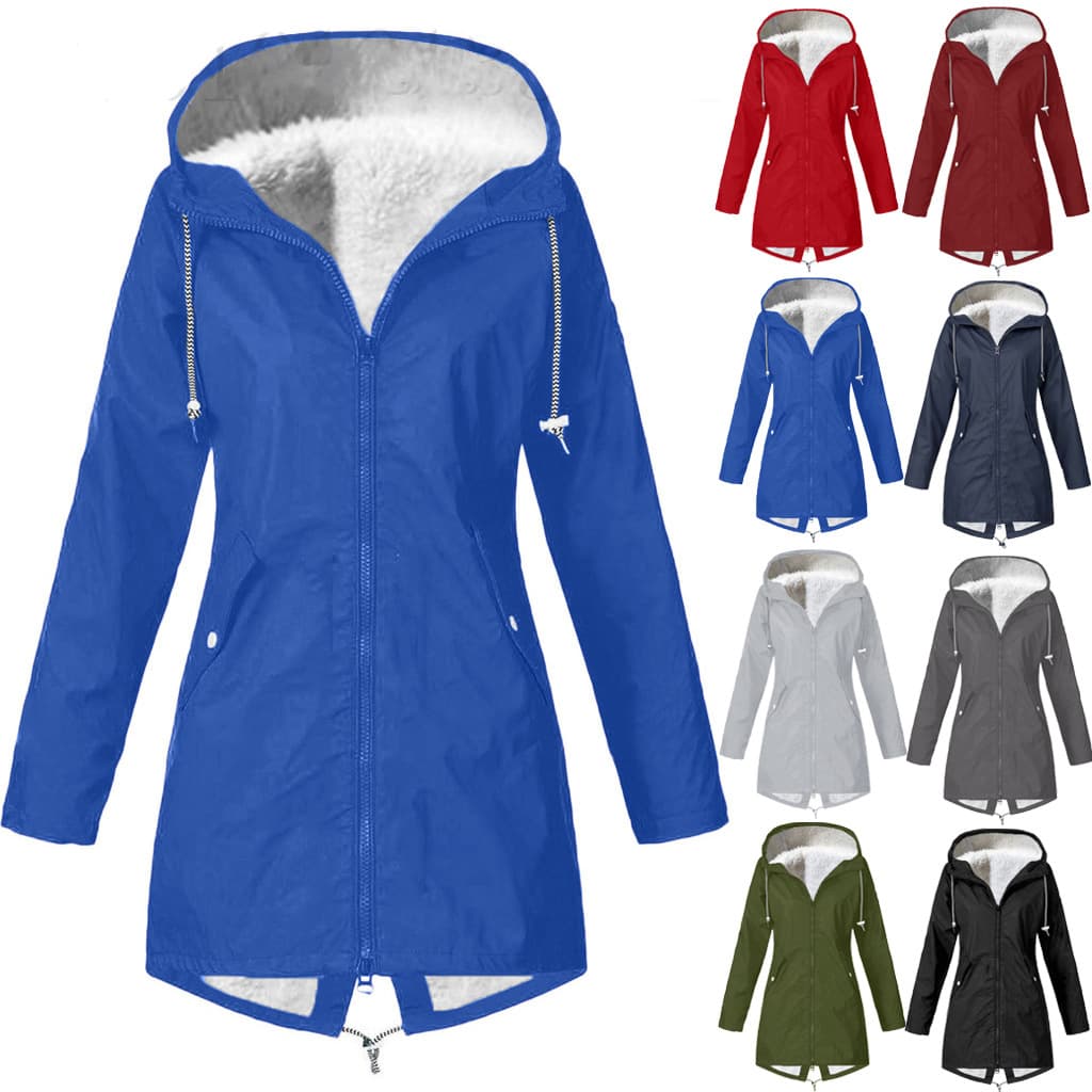 Mid-length Cotton-padded Jacket Coat Fleece-added Cotton-padded Jacket Rushwork Three-in-one Outdoor Clothing Rain-proof Hooded Mountaineering Su