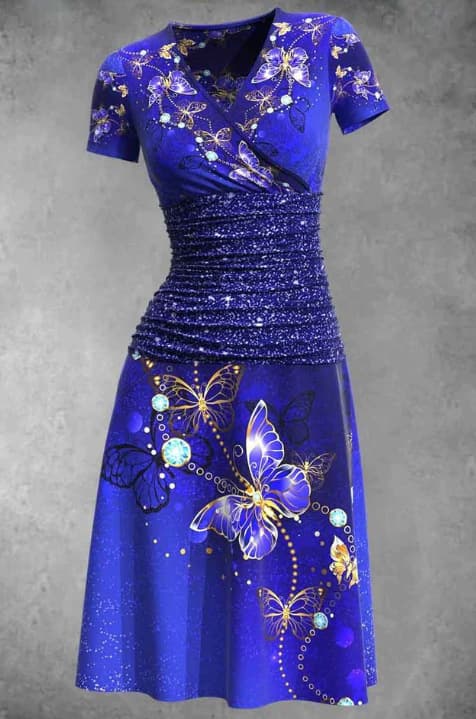 Women's Printed Digital Knitted Tight Long Slim Waist Long Skirt