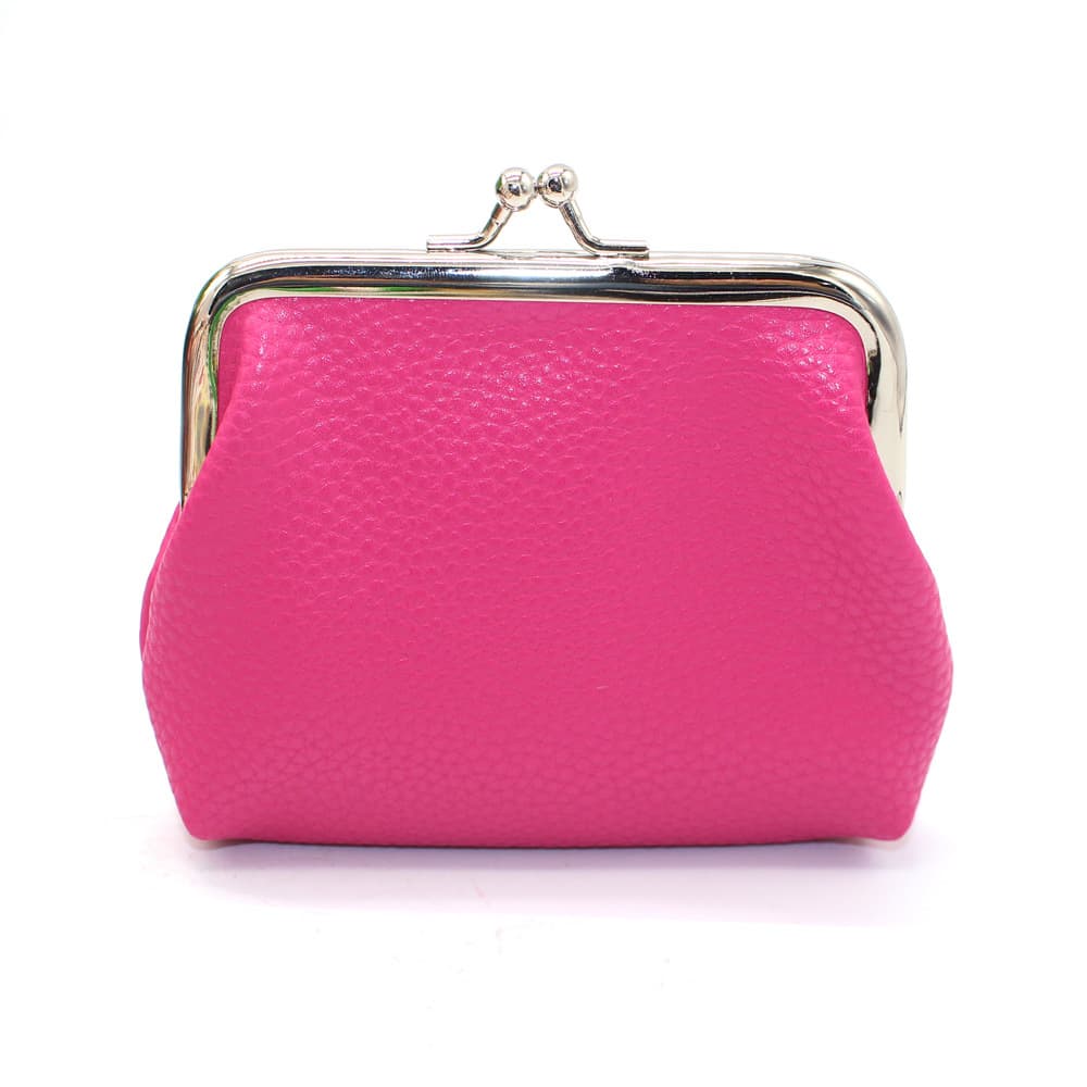 New PU solid color candy color coin purse women's short wallet small wallet creative small gift wholesale