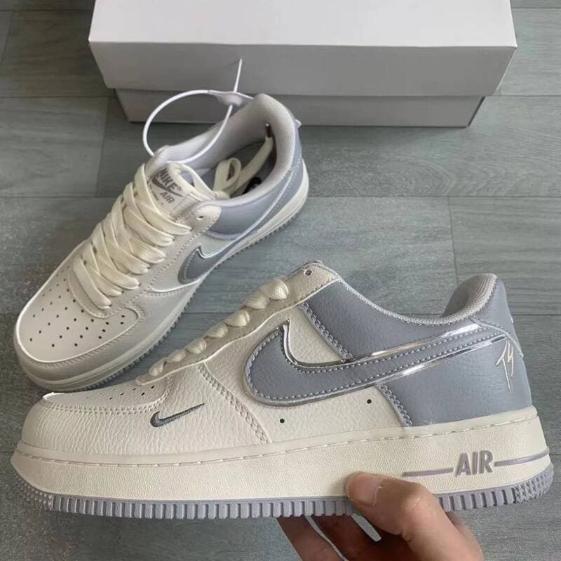 Baskets basses Nike AF1 Air Force One Starry noires et blanches, unisexes, tendance été, chaussures de sport décontractées et polyvalentes pour c