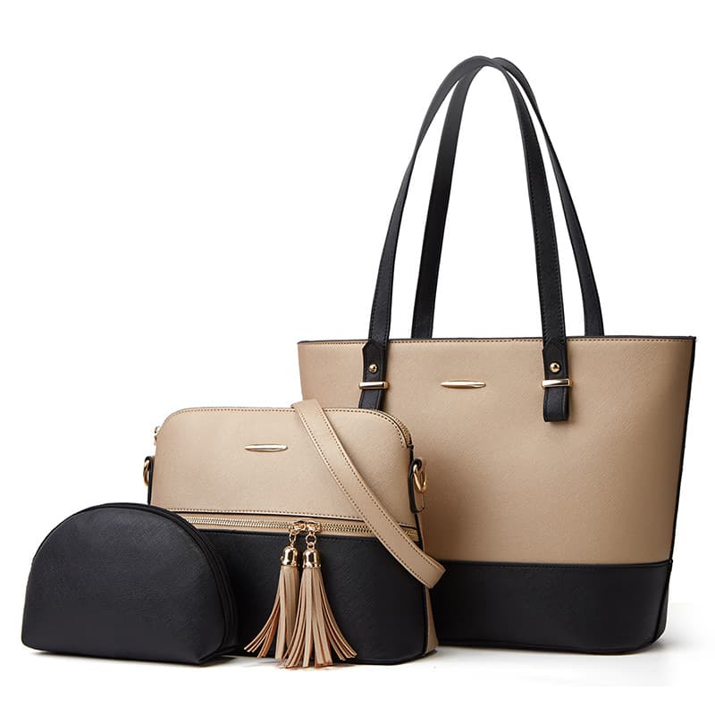 Women's mother in law bag, elegant three piece set, single shoulder crossbody handbag, women's bag