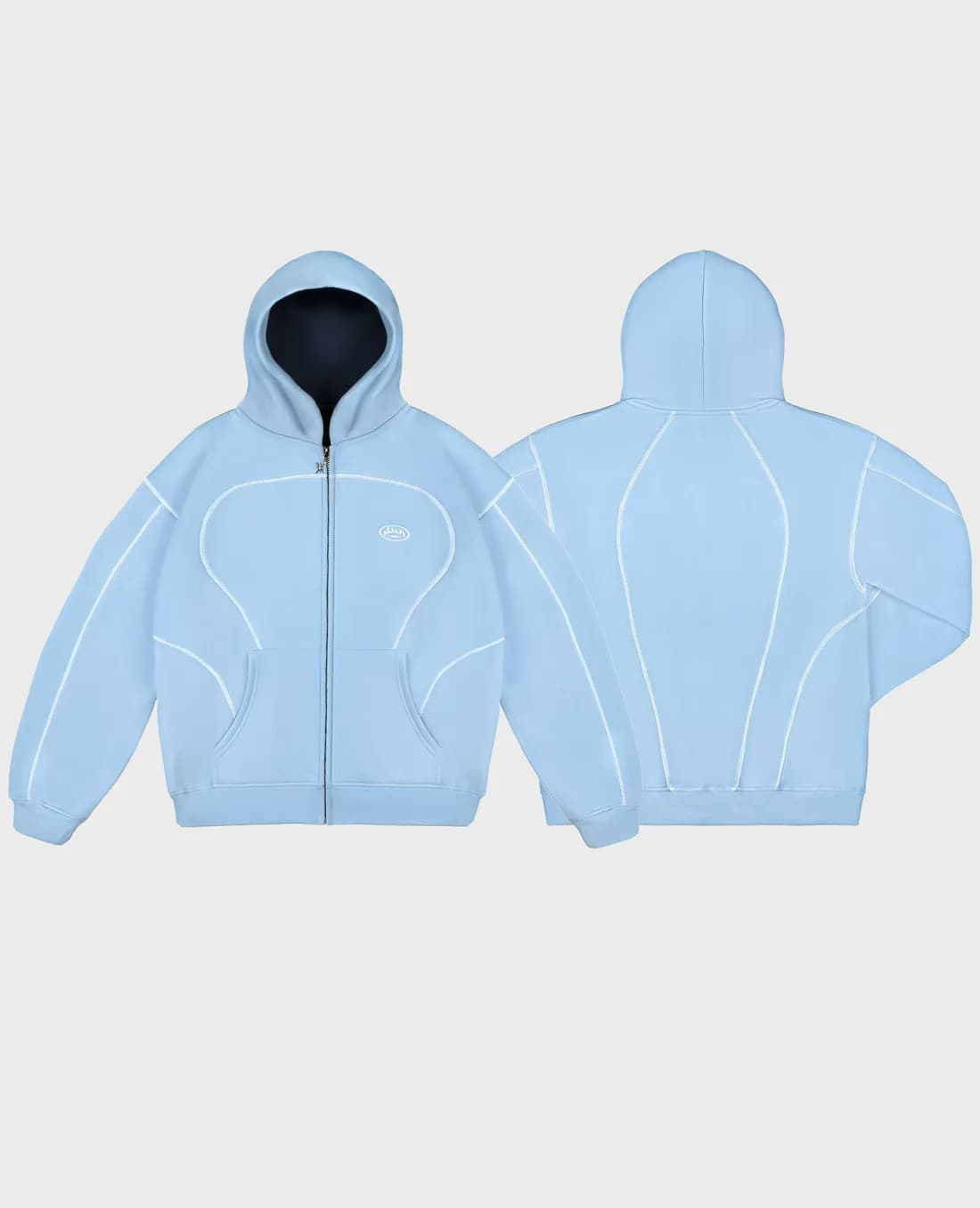Ensemble de survêtement 2 pièces pour homme, sweat à capuche zippé à rayures réfléchissantes et pantalon de jogging, tenue streetwear décontr
