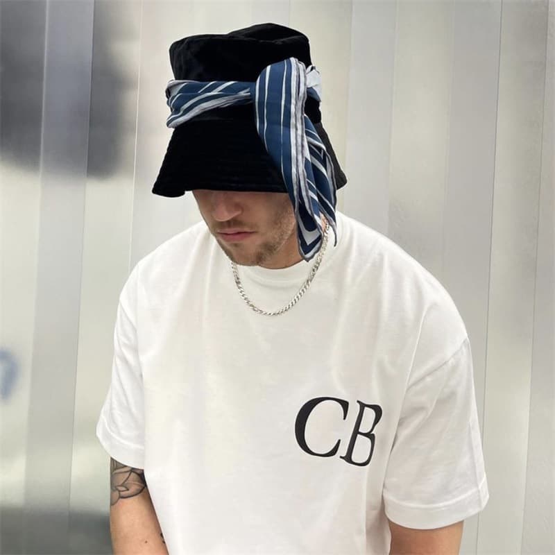 Cole Buxton's niche minimalist fashion label CB letter printed men's and women's OS short sleeved T-shirt