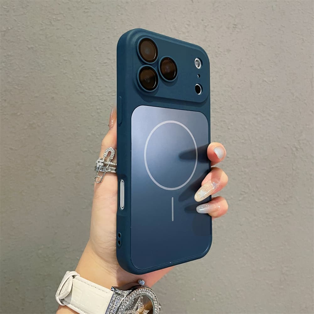 Coque magnétique de luxe pour iPhone 16 Plus, 15, 14, 13, 12, 11 et 17 Pro Max. Transformable en coque souple en silicone TPU antichoc.