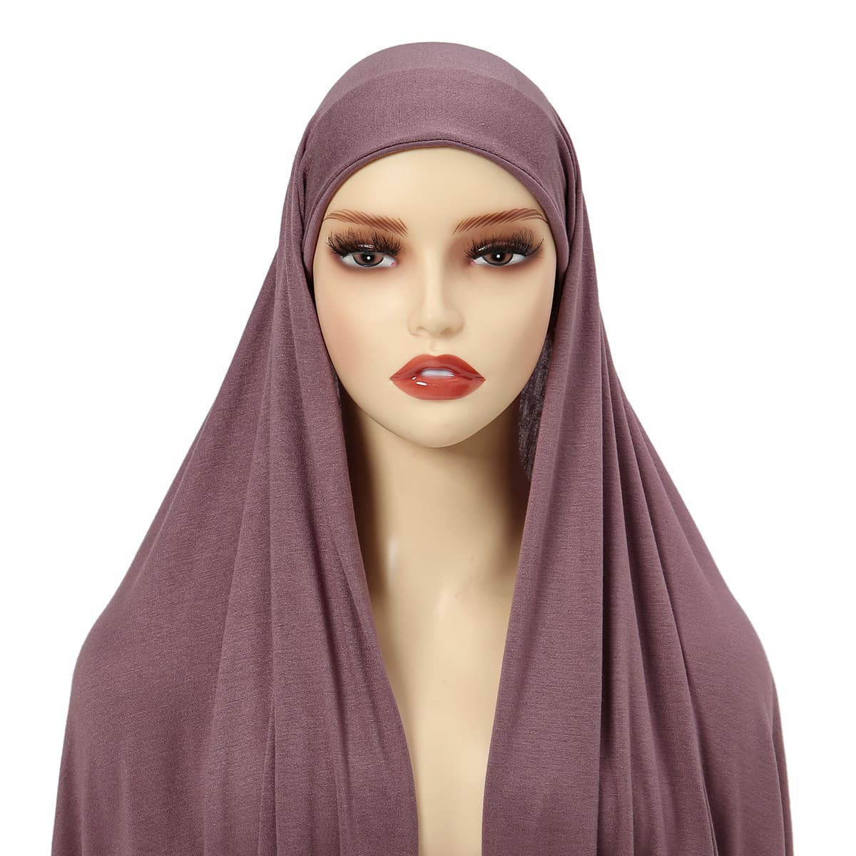 New chiffon turban pleated hat set, single color mercerized cotton turban pleated bottom hat