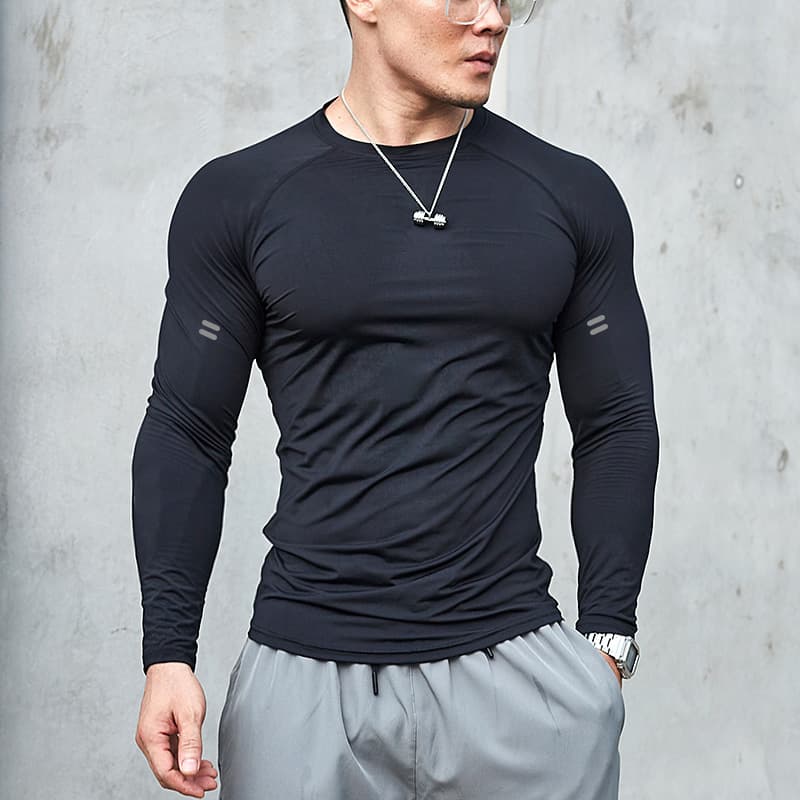Men's Clothing basketball tights men's sports fitness base training outdoor competition training breathable long sleeved compression clothing