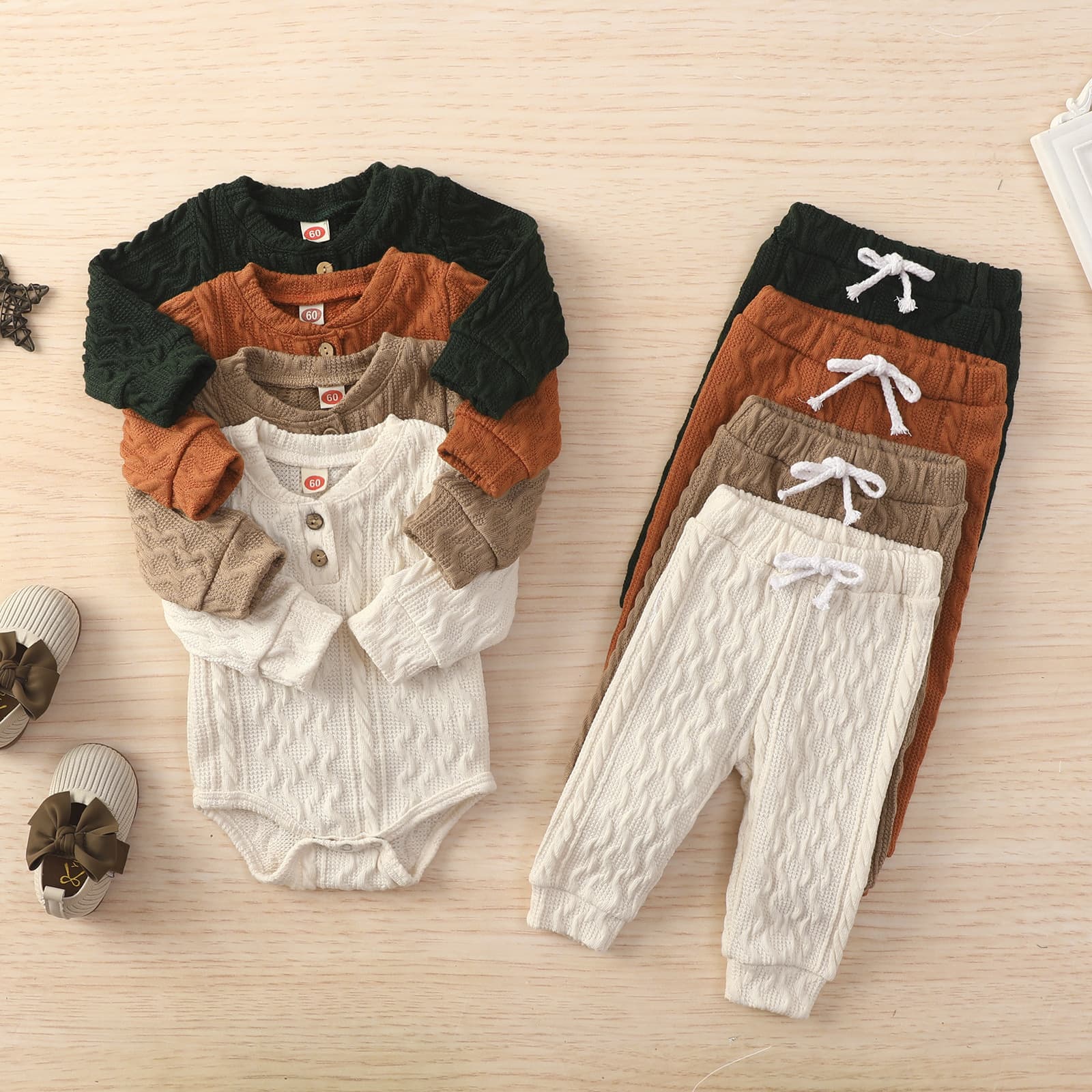 Autumn Children's Clothing Long Sleeved Tops And Long Pants Twisted Solid Color Suits Manufacturers Direct Sales One Piece Drop Shipping