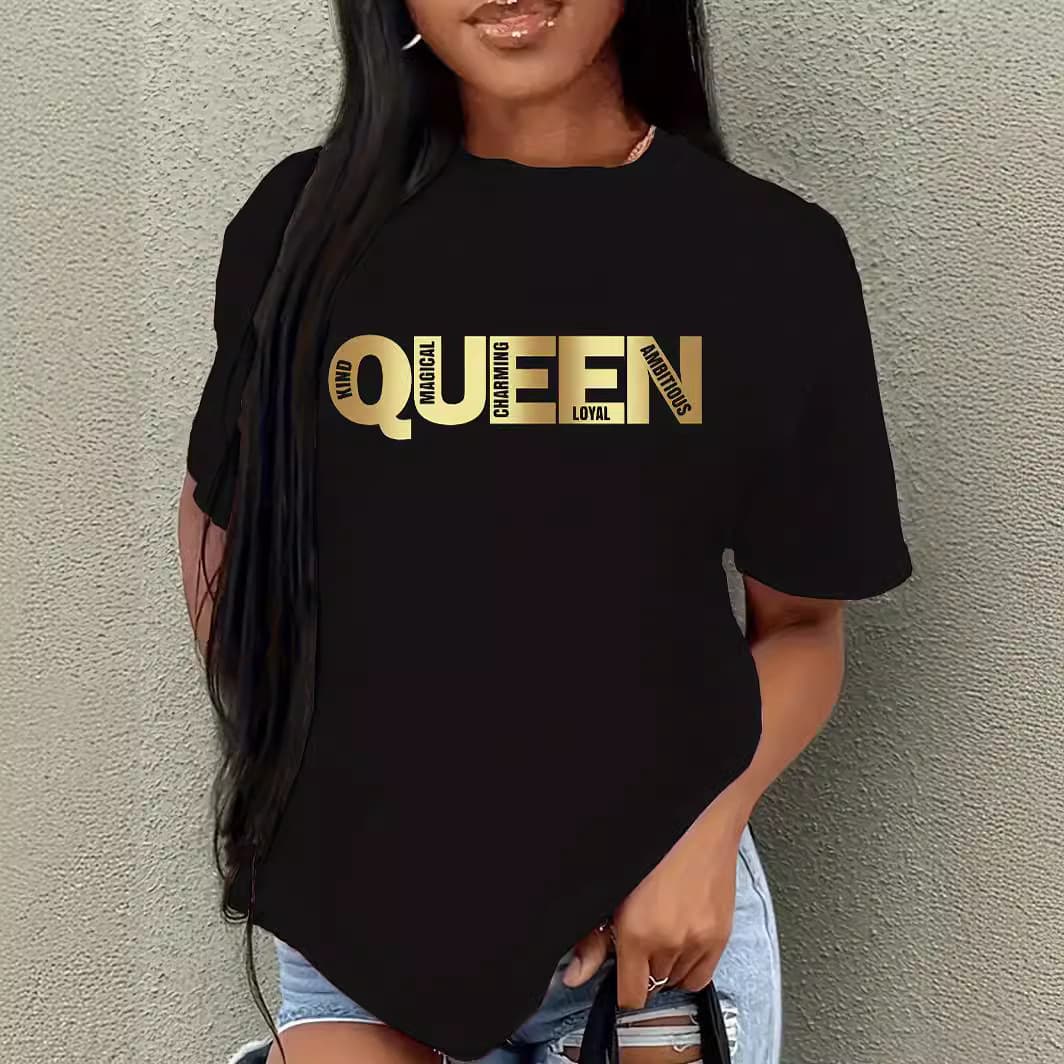 Women's clothing new love fashion T hot diamond casual printed T-shirt