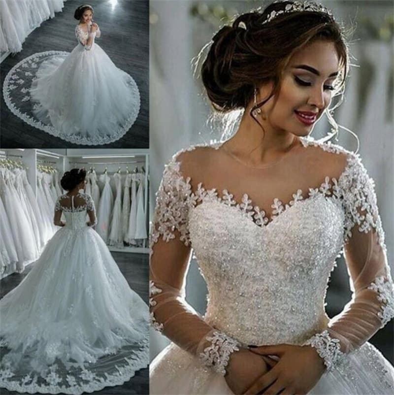 Women's Clothing new one shoulder lace mid waist mid length stand up collar white adult wedding dress lace shirt ready