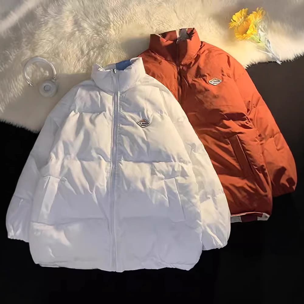 Veste matelassée oversize pour homme et femme – Manteau d'hiver à carreaux, double usage, rembourrage en polyester épais, style streetwear