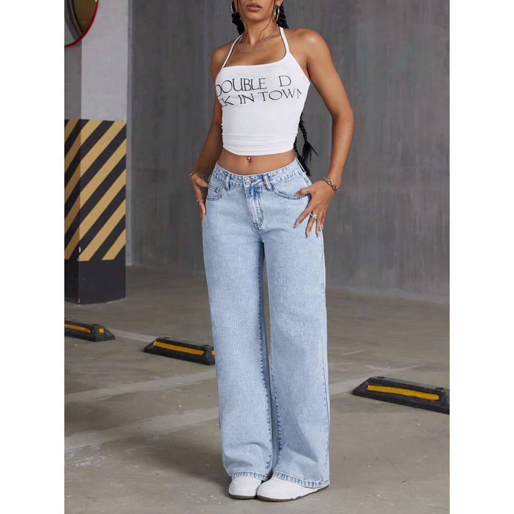 Women's Clothing New High Waist Straight Loose Casual Trendy Versatile Long Pants