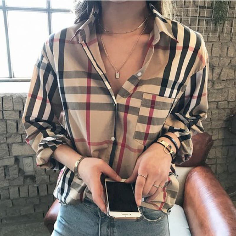 Veste chemise ample à manches longues pour femme, style rétro Hong Kong