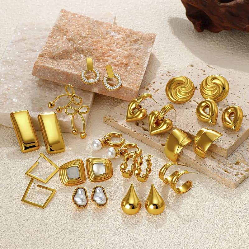Women’s Jewelry Set Fashion High End Fashion Style Light Luxury Multiple Styles Stainless Steel Earrings And Ear Studs