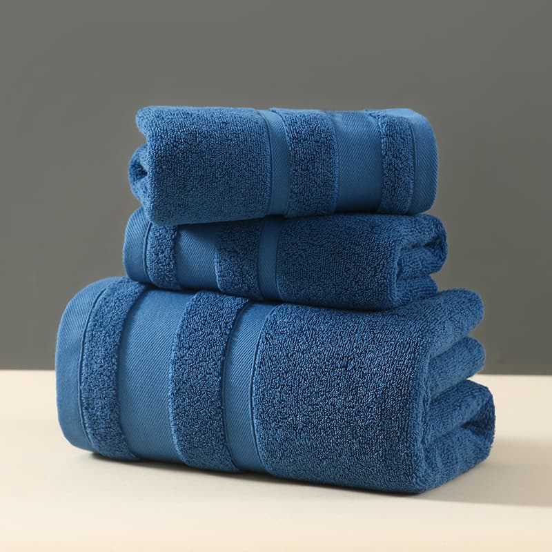 100% Cotton Bath Towel Set (3-Piece) - Super Soft & Highly Absorbent, Includes Bath Towel, Hand Towel & Washcloth (Perfect For Bathroom & Kitchen)