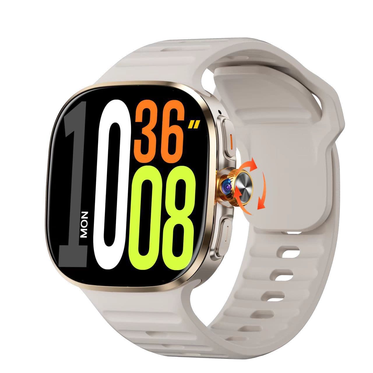 M99 Smart Watch 5G With NFC, Rotating Camera, Independent App Download & Voice Assistant – Global Version (3+32GB, Black/Silver)