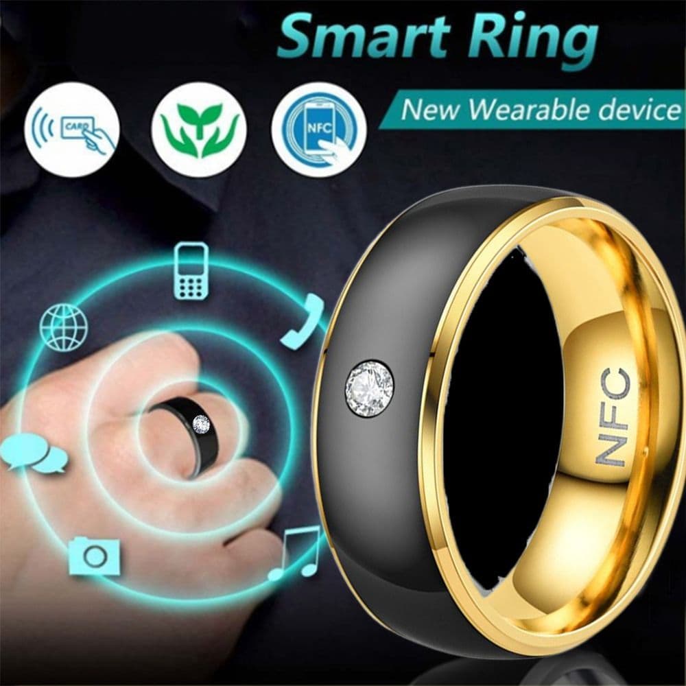 Multifunctional Smart Stainless Steel Magic Wear NFC Finger Ring Waterproof Wearable Connect for Android Phone Men