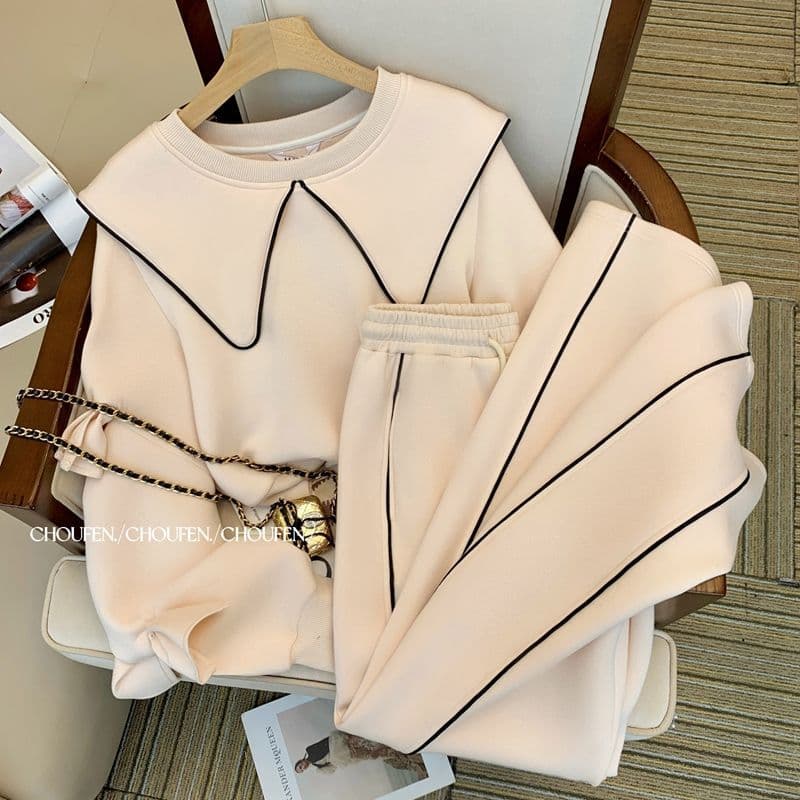 Women's Clothing pants autumn and winter women new small fashion sports pants two piece suit