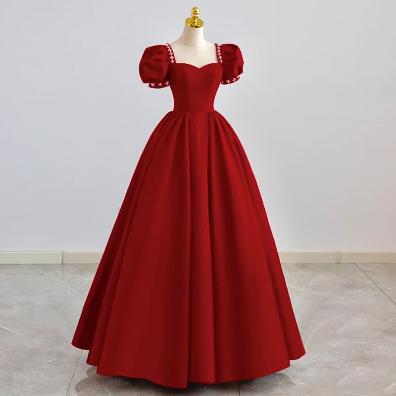 Women's Clothing Red Wedding Petite Princess Return Engagement Dress