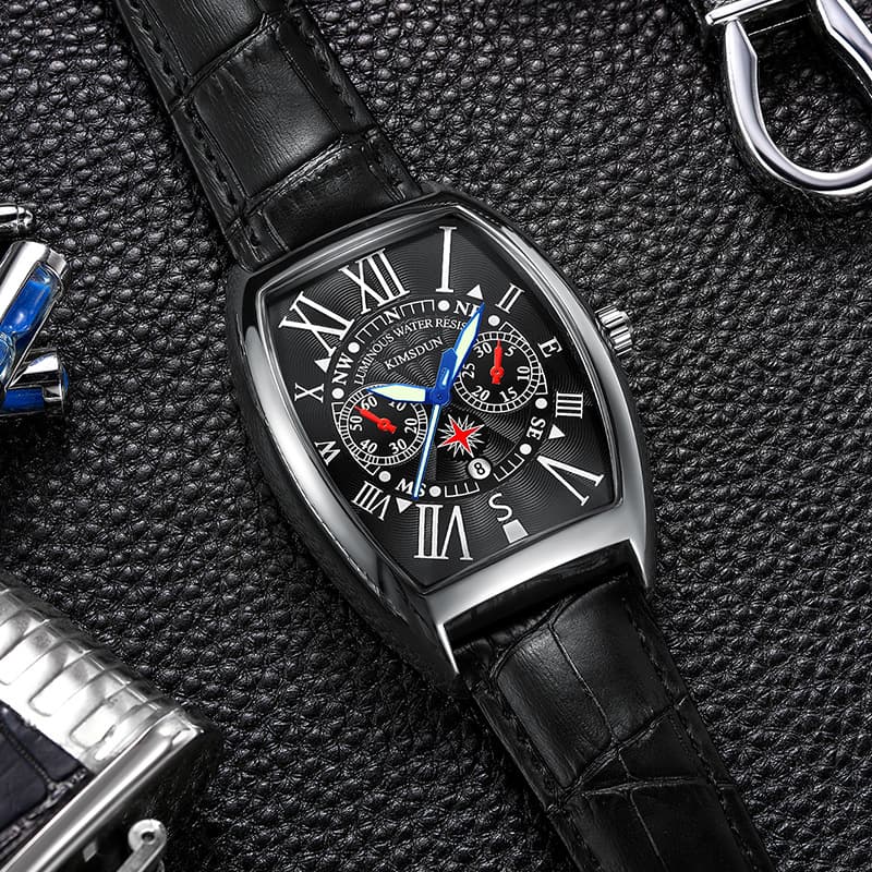 Kingston brand watches men's fashion barrel-shaped watches luminous high-end quartz watches wholesale men's watches