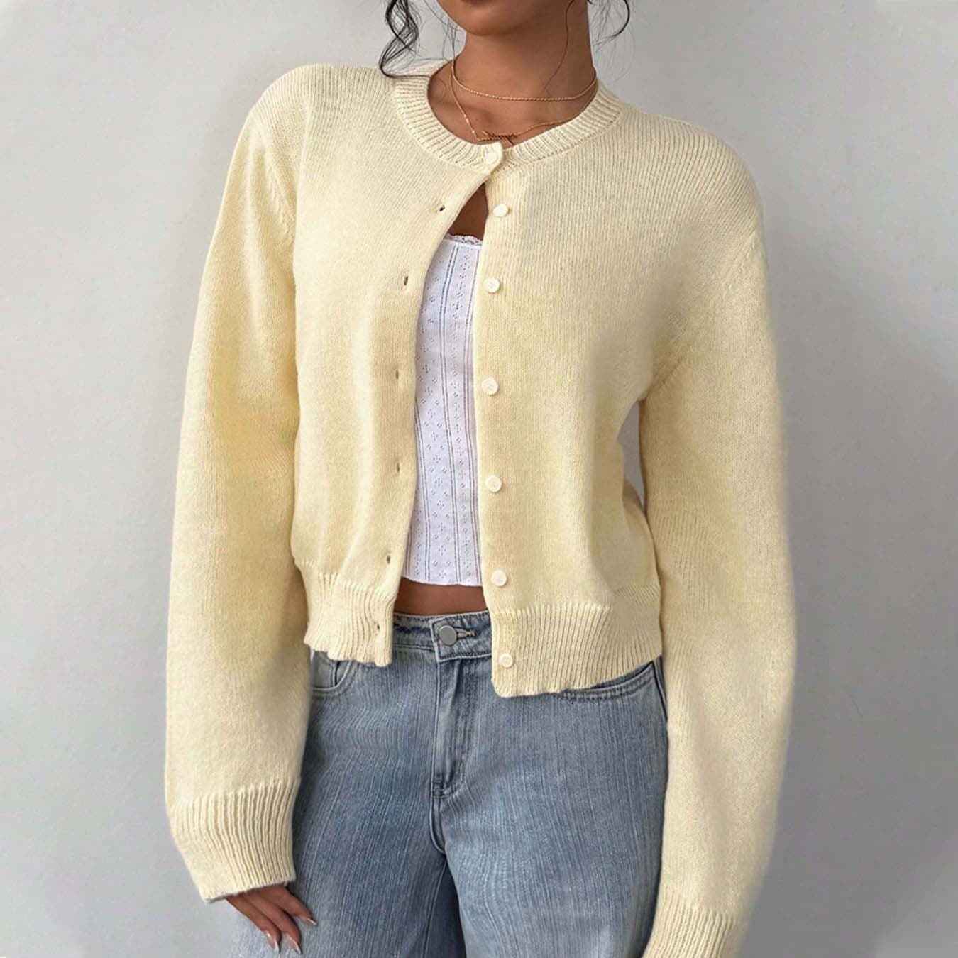 Women's Soft Knit Cardigan Sweater – Oversized Long Sleeve Open Front Top, Cozy & Flattering Fit