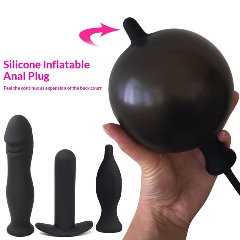 LuvBox Dropshipping Sex Toys Adult Products Extra Large Silicone Plug Inflatable Expansion Anal Expander Wholesale
