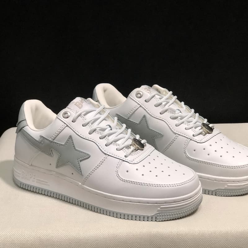 Bapes Sta To Low Ape Head Chaussures de sport basses en cuir laqué classique