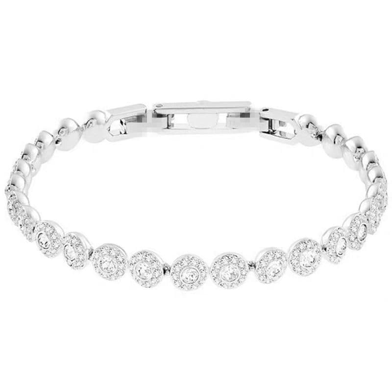 Bracelet charmant et élégant à boutons ronds romains de diamètre complet